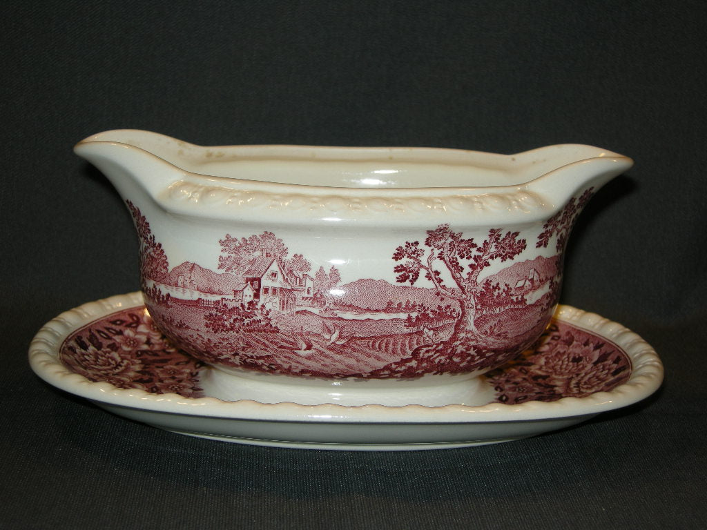 Villeroy & Boch Rusticana rood sauskom met haarscheurtje