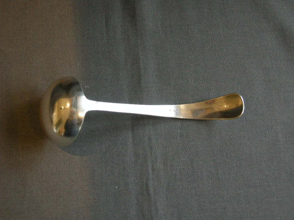 Gero verzilverd model 20 Haags Lofje sauslepel 17 cm.