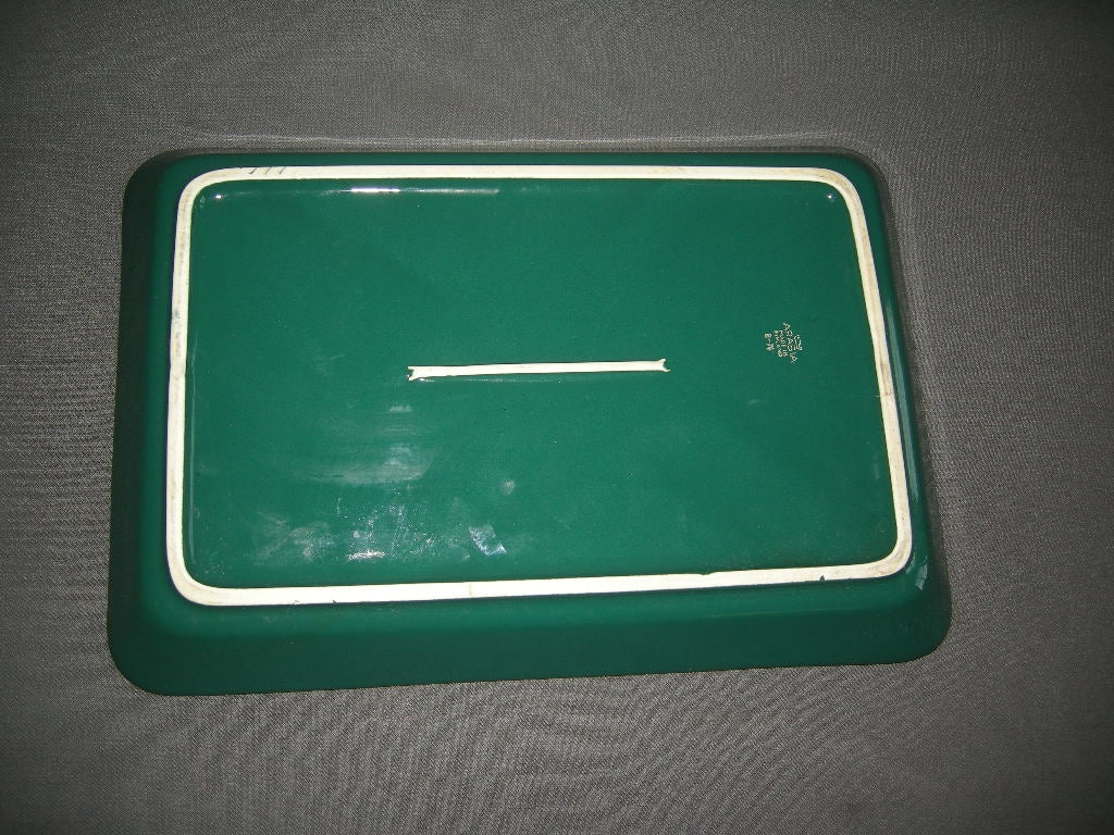 Arabia Kilta groen schaal 31 x 21 x 3,5 cm.
