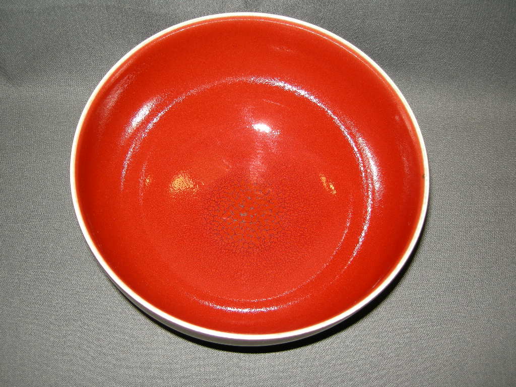 Jars Ceramistes Tourron rood schaal O24 cm.