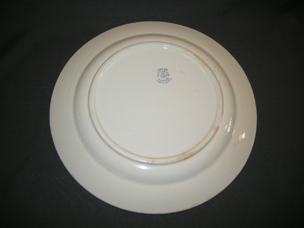 Societe Ceramique Coeur blauw schaal O29 cm.