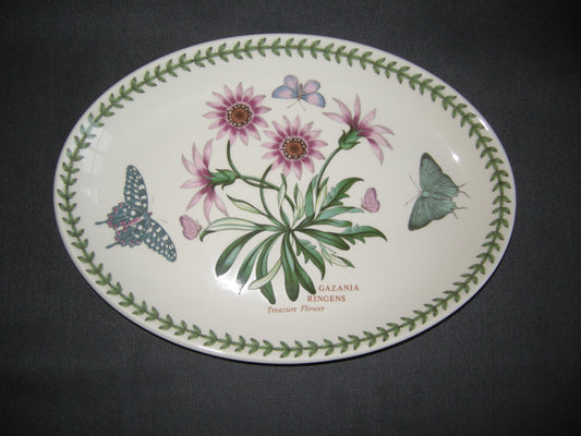 Portmeirion Botanic Garden vleesschaal dikke bodem 27 x 19,5 x 2,5 cm. Gazania