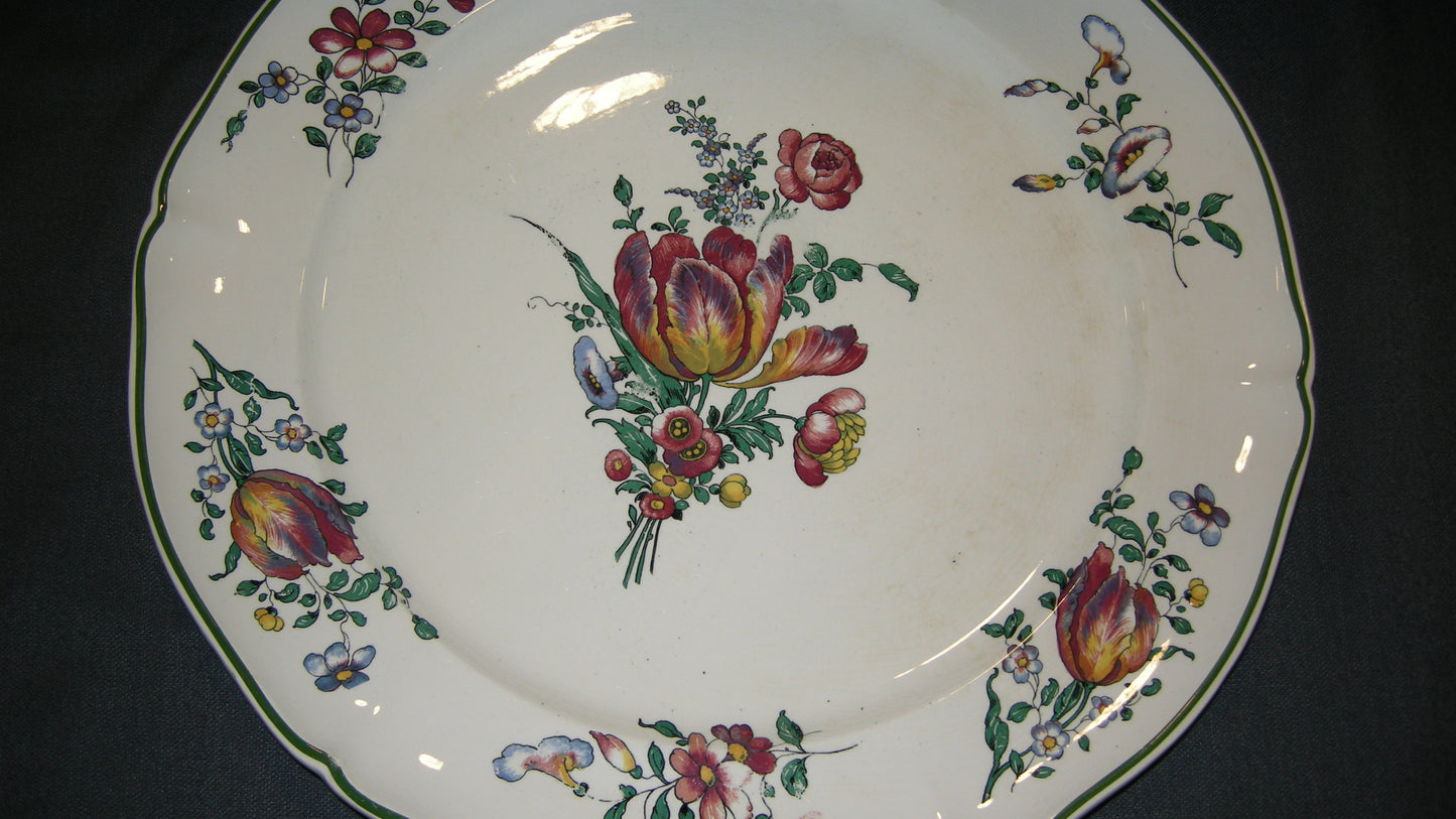 Villeroy & Boch Alt Strassburg oud stempel schaal rond plat  O33,5 cm.