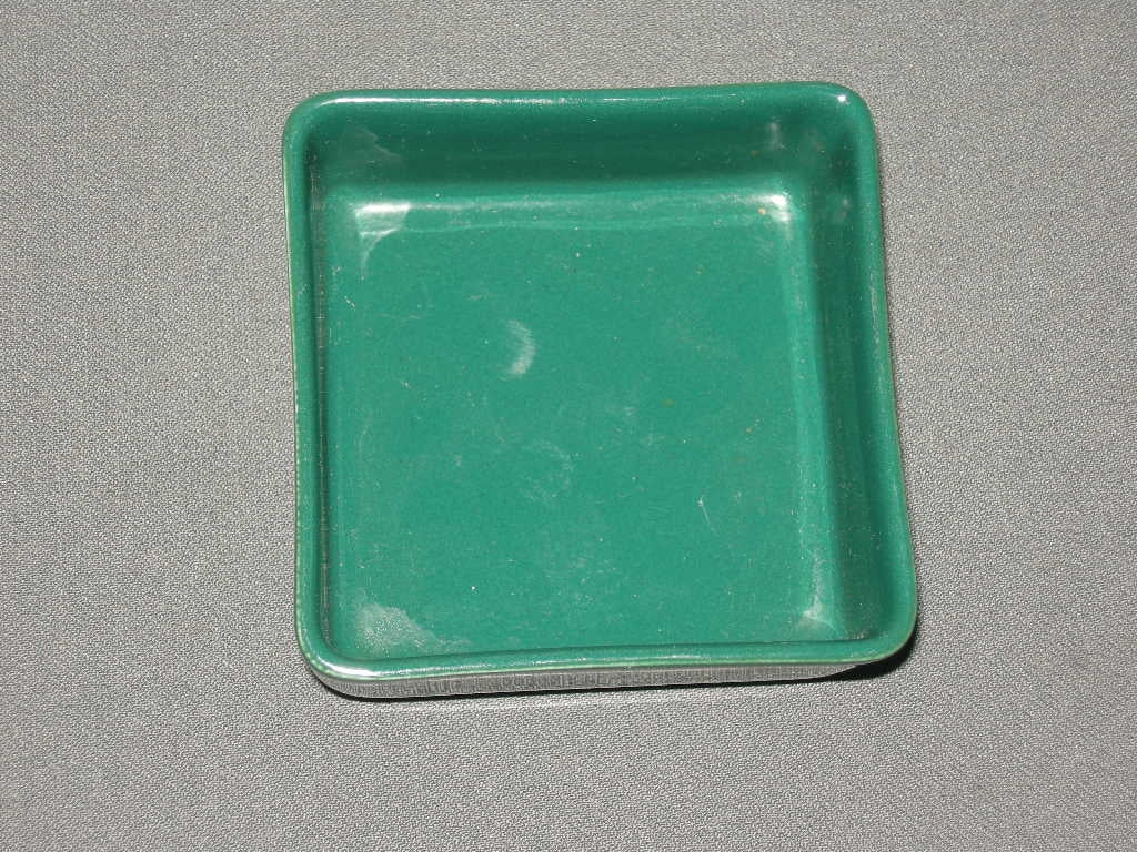 Arabia Kilta groen schaaltje 8,5 x 8,5 x 3,5 cm.