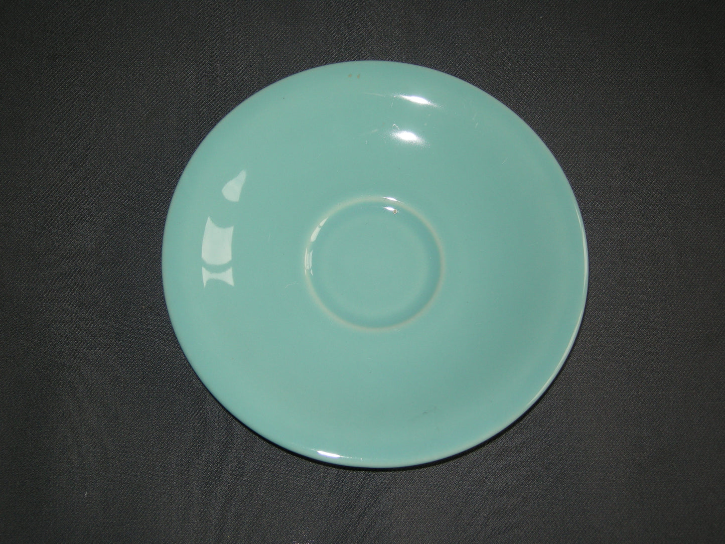 Huizen pastel aqua schotel O14,5 cm.
