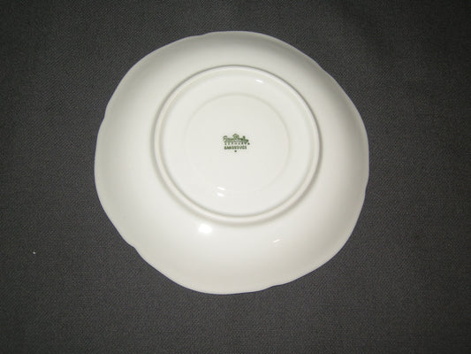 Rosenthal Sanssouci spierwit met bruin/rose roos schoteltje