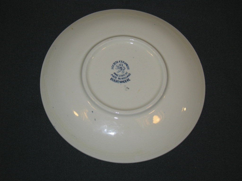 Societé Ceramique Boerenhoeve blauw schotel soepkop