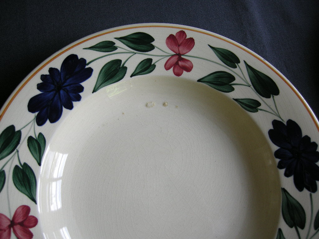 Societe Ceramique Boerenbont 418 soepborden O25,5 cm. donkere ondergrond