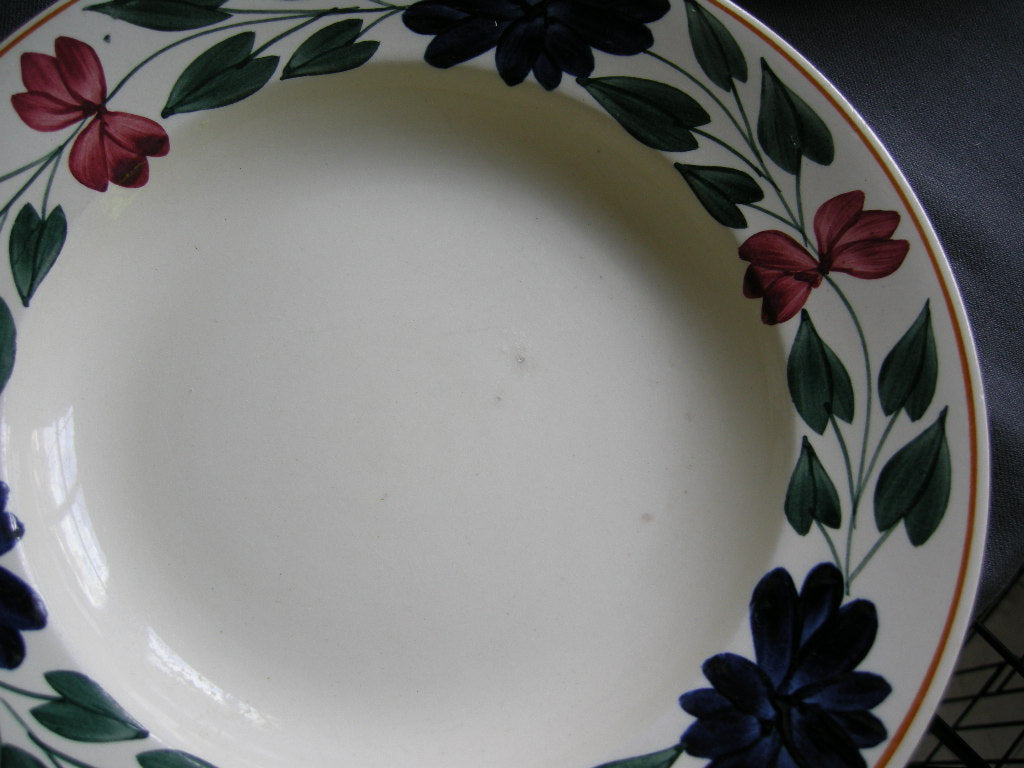 Societe Ceramique Boerenbont 418 soepborden O25,5 cm. donkere ondergrond