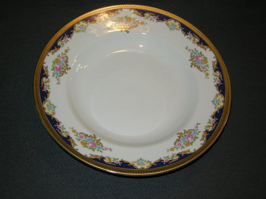 Tirschenreuth wit met goud / donkerblauw / bloemdecor soepborden