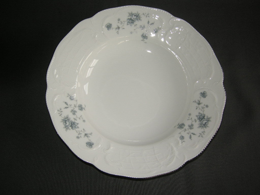 Rosenthal Sanssouci spierwit met blauw / grijze bloemetjes soepbord