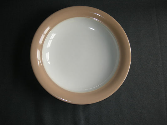 Huizen pastel zalmrose soepborden