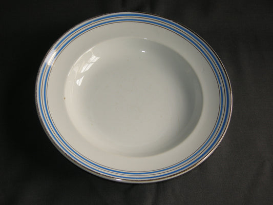 Faiencerie D'onnaing (Nord) roomwit - kobaltblauw soepbord