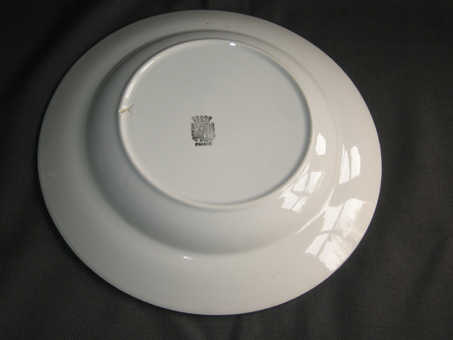 Faiencerie D'onnaing (Nord) roomwit - kobaltblauw soepbord