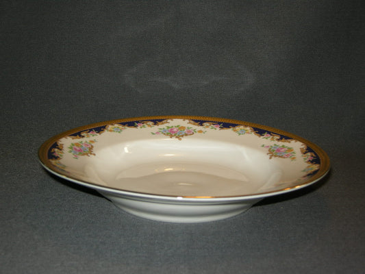 Tirschenreuth wit met goud / donkerblauw / bloemdecor soepborden