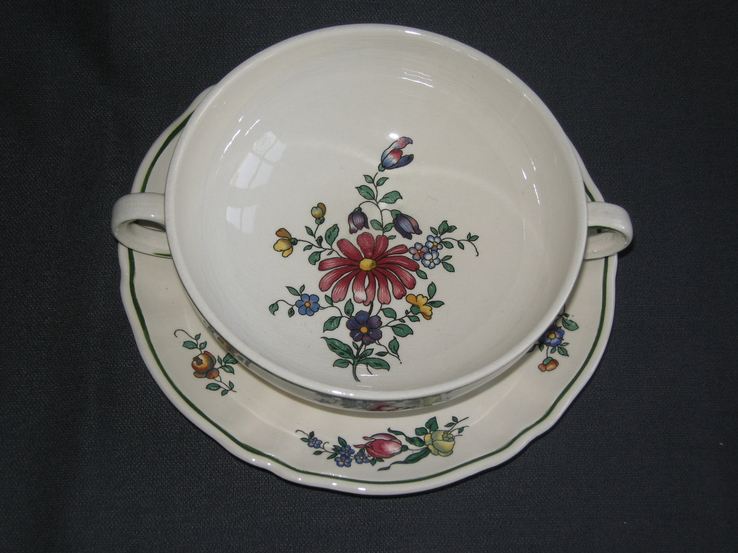 Villeroy & Boch Alt Strassburg nieuw stempel soepkop & schotel aster