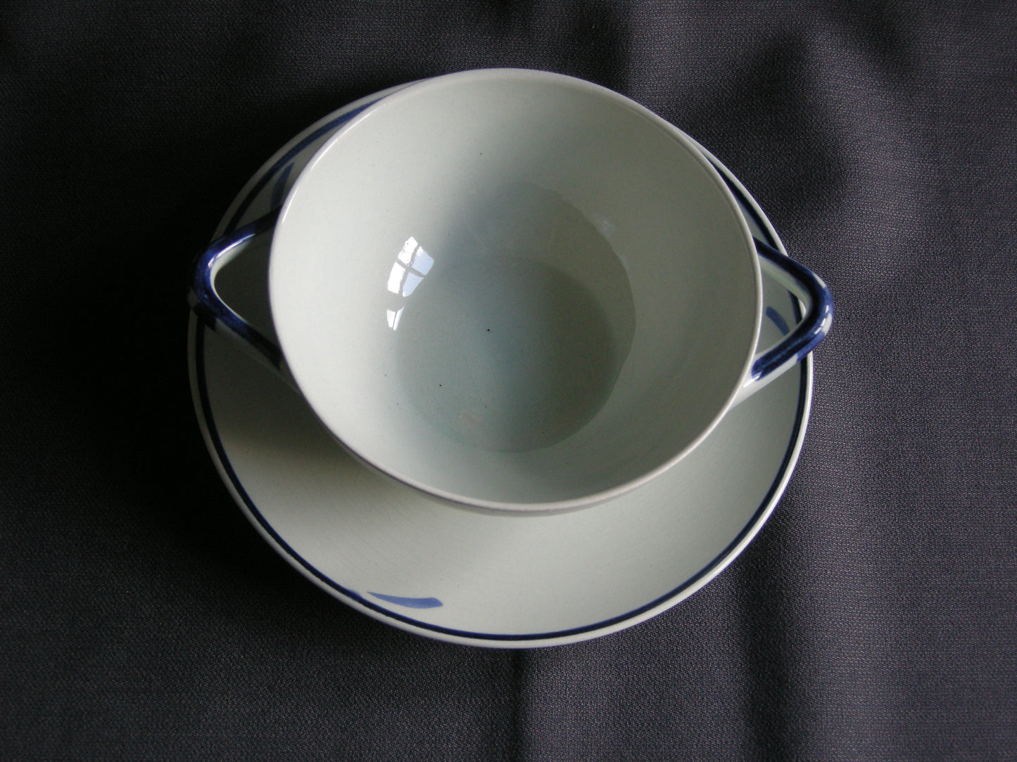 Goedewaagen Olaf blauw soepkop & schotel