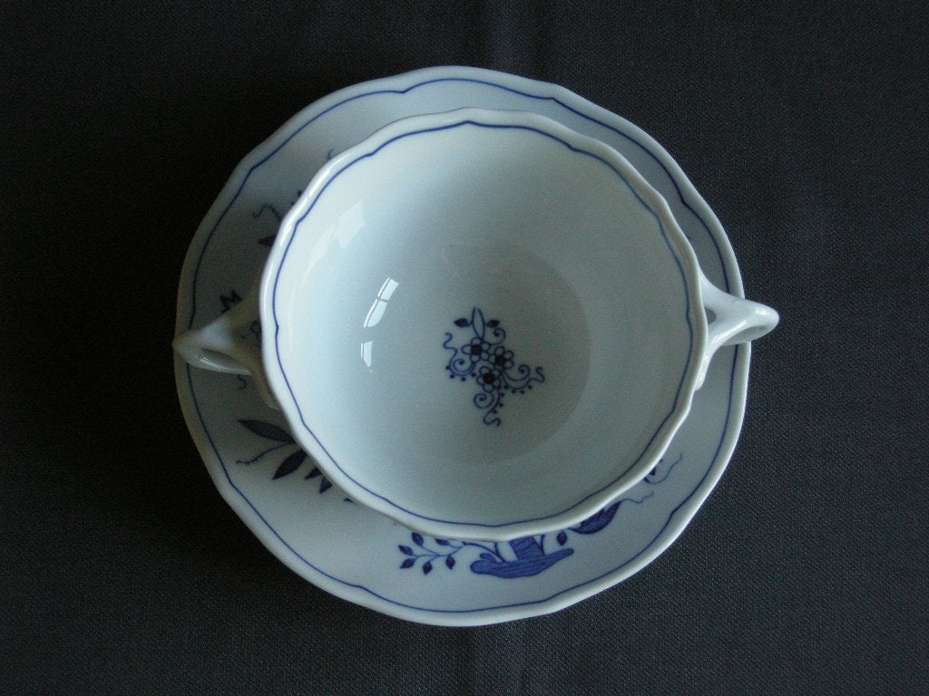 Hütschenreuther Blau Zwiebelmuster soepkop & schotel