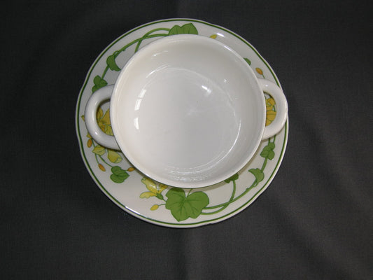 Villeroy & Boch Geranium soepkop & schotel met beschadiging schotel
