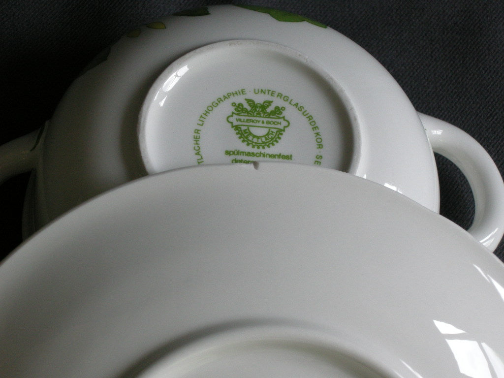 Villeroy & Boch Geranium soepkop & schotel met beschadiging schotel