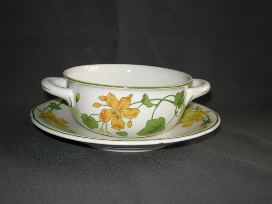 Villeroy & Boch Geranium soepkop & schotel met beschadiging schotel
