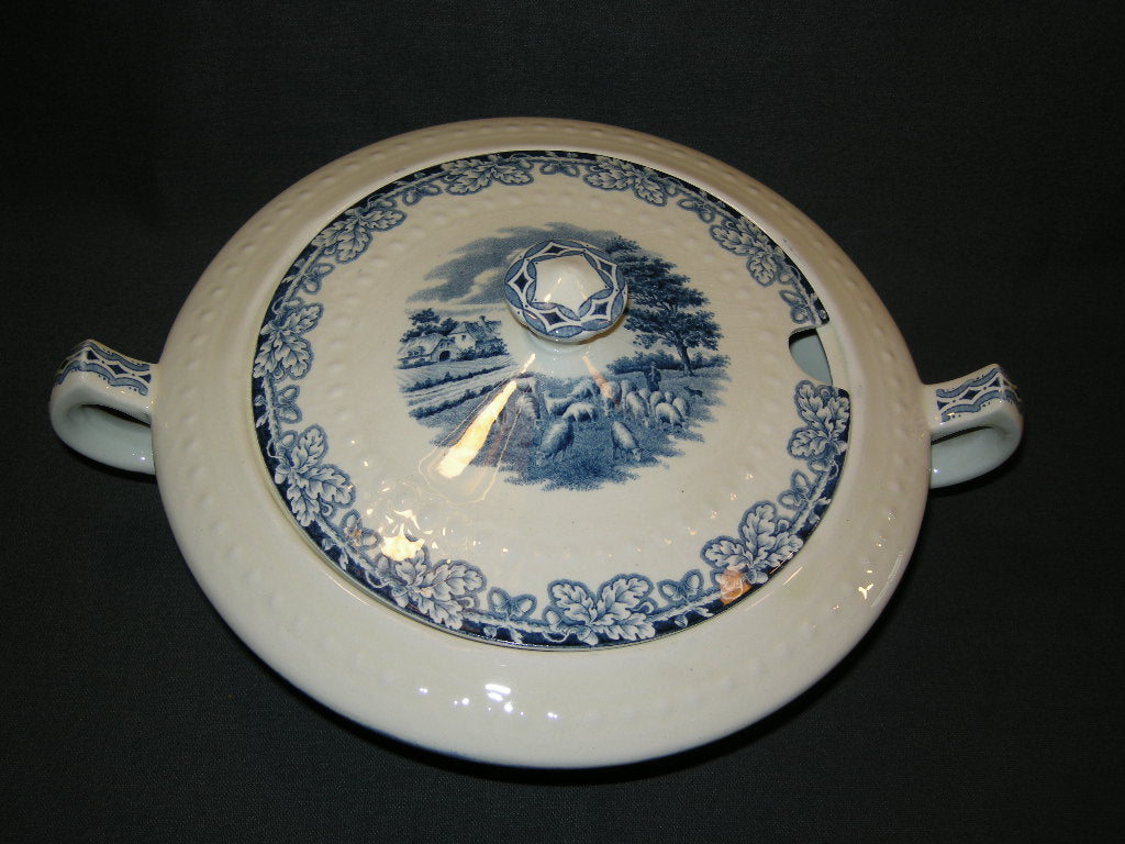 Societé Ceramique Boerenhoeve blauw soepterrine