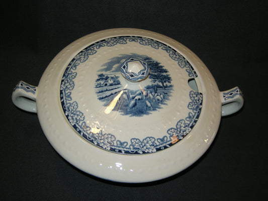 Societé Ceramique Boerenhoeve blauw soepterrine
