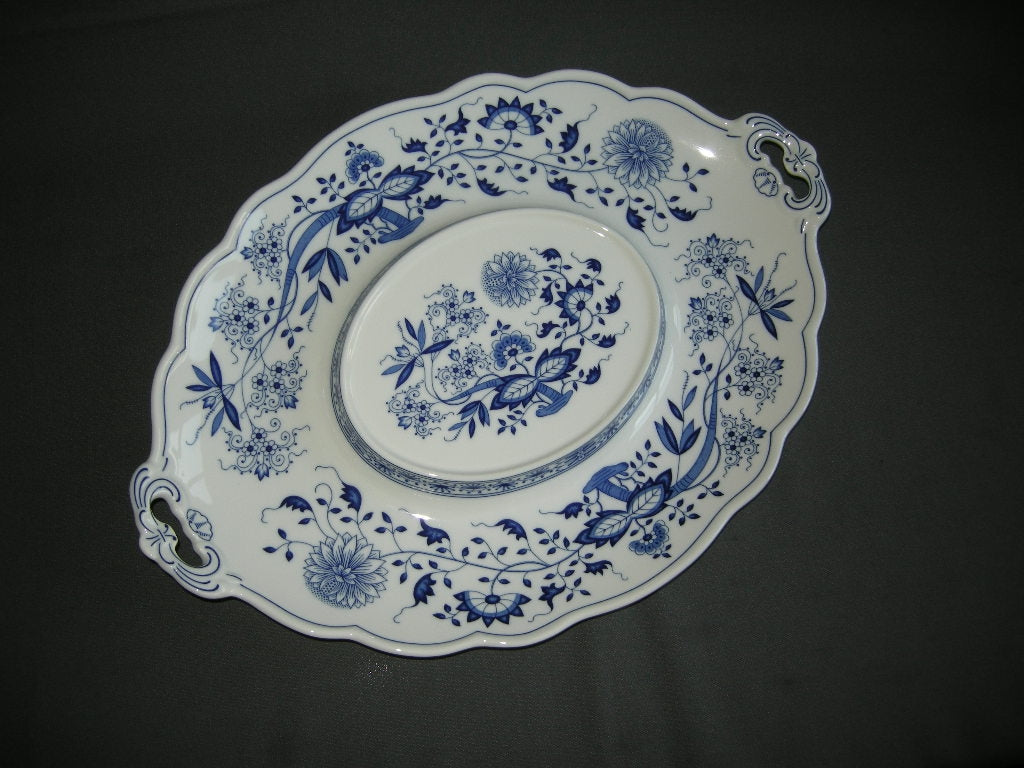 Hütschenreuther Blau Zwiebelmuster soepterrine MET bijbehorende losse onderschaal