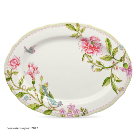 PORTMEIRION Porcelain Garden ovale (presenteer) schaal 33 x 25 cm