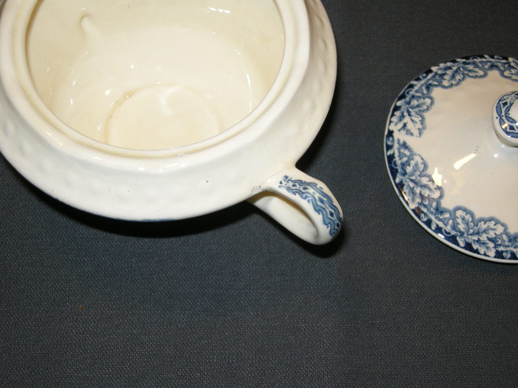 Societé Ceramique Boerenhoeve blauw suikerpot