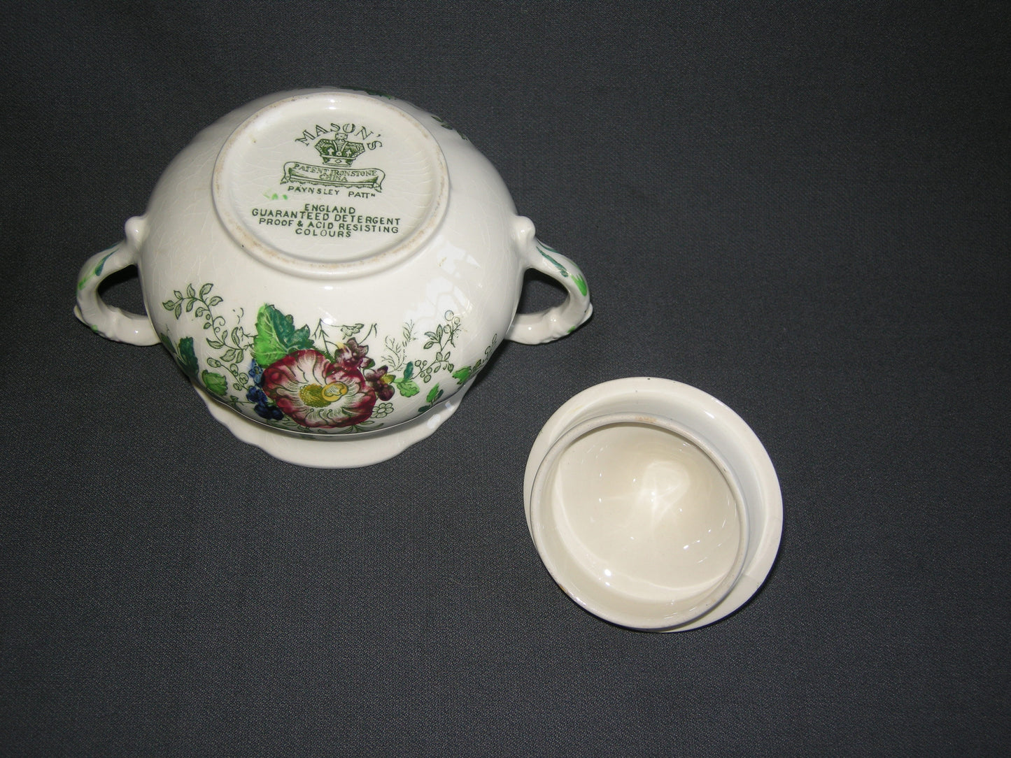 Mason's Paynsley green suikerpot groot model
