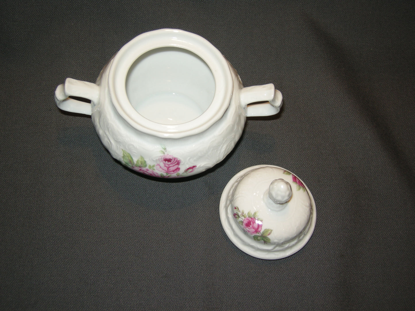 Rosenthal Sanssouci spierwit rose pioenroos suikerpot