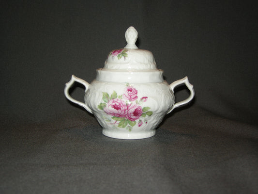 Rosenthal Sanssouci spierwit rose pioenroos suikerpot