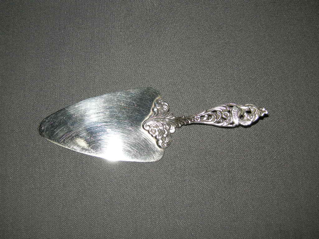 Gero verzilverd model 647 Oud Hollandsch met siervogel taartschep