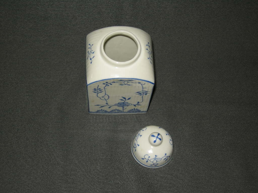August Warnecke Friesisch Blau bewaarpotje theeblaadjes