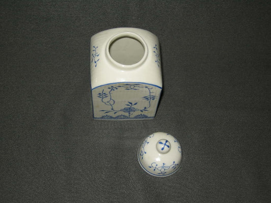 August Warnecke Friesisch Blau bewaarpotje theeblaadjes
