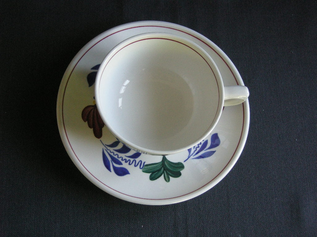 Boch Boerenbont theekop & schotel nieuwer model