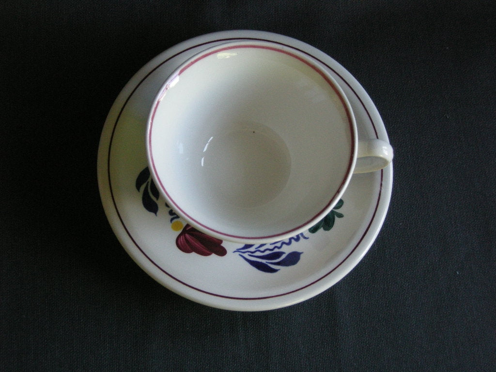 Boch Boerenbont theekop & schotel ouder model
