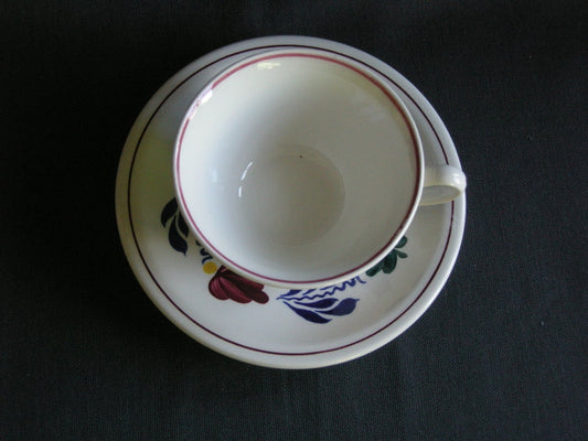 Boch Boerenbont theekop & schotel ouder model