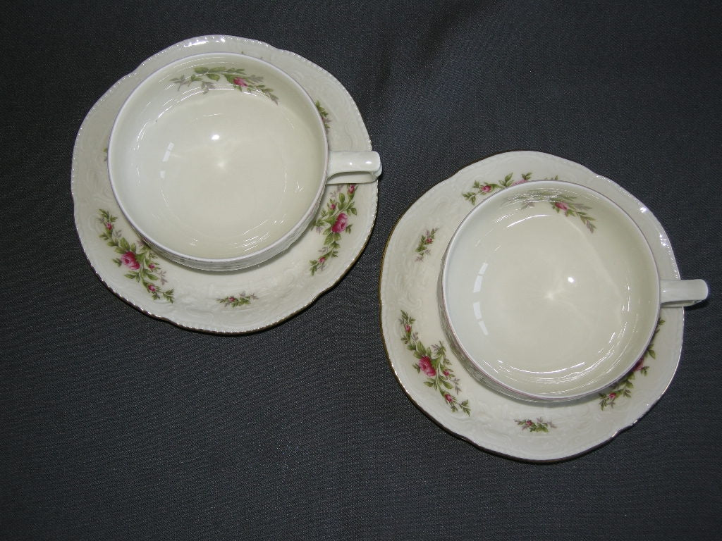 Rosenthal Sanssouci Ramona theekop & schotels goudkleurige randje sleets