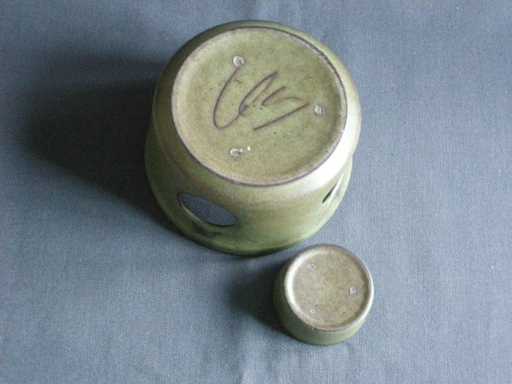 Lucie Q. Bakker Quirina schorsgroen theelicht