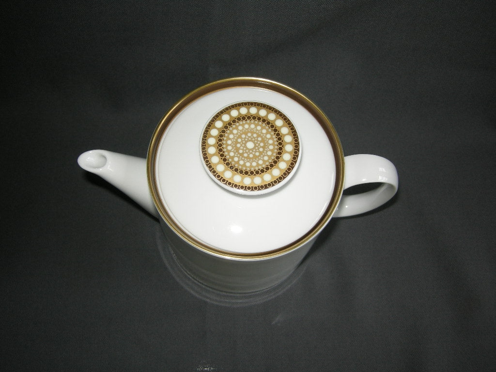 Thomas Medaillon bruin - goudkleurige decorrand theepot