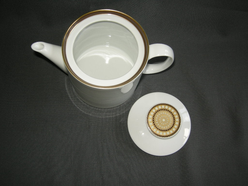 Thomas Medaillon bruin - goudkleurige decorrand theepot
