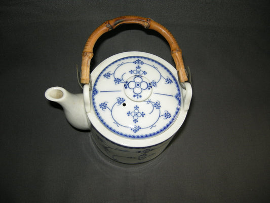 Indian Blue theepotje met lichte beschadiging