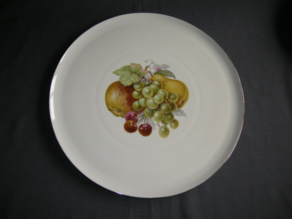 Tirschenreuth roomwit-fruitdecor vlaaischotel O33,5 cm.