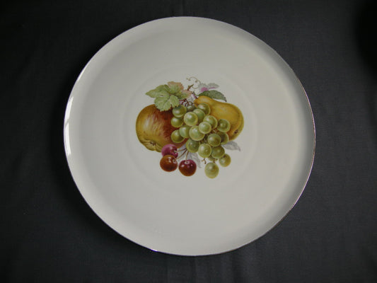 Tirschenreuth roomwit-fruitdecor vlaaischotel O33,5 cm.