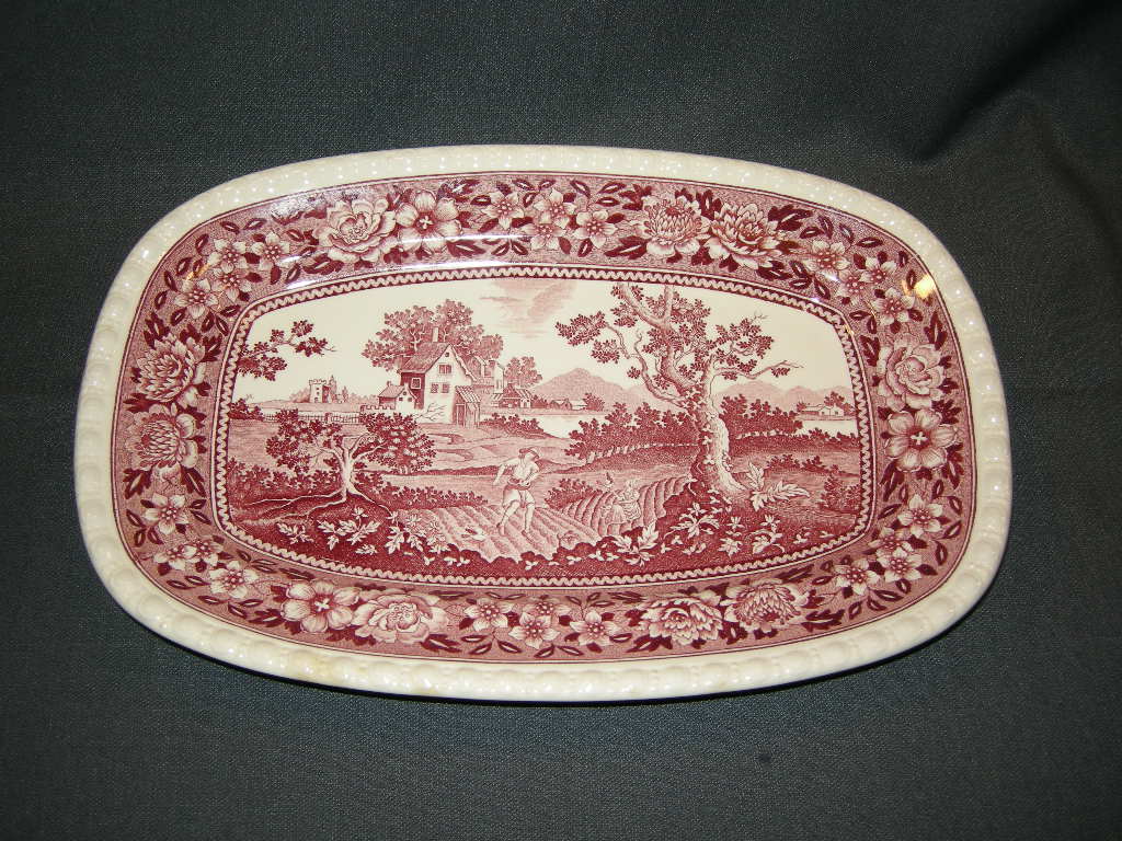 Villeroy & Boch Rusticana rood vleesschaal 30 x 20 cm.