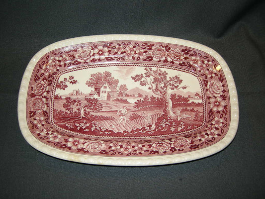 Villeroy & Boch Rusticana rood vleesschaal 30 x 20 cm.