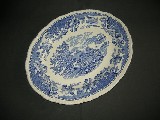 Woods Seaforth blauw vleesschaal 36,5 x 28,5 cm.