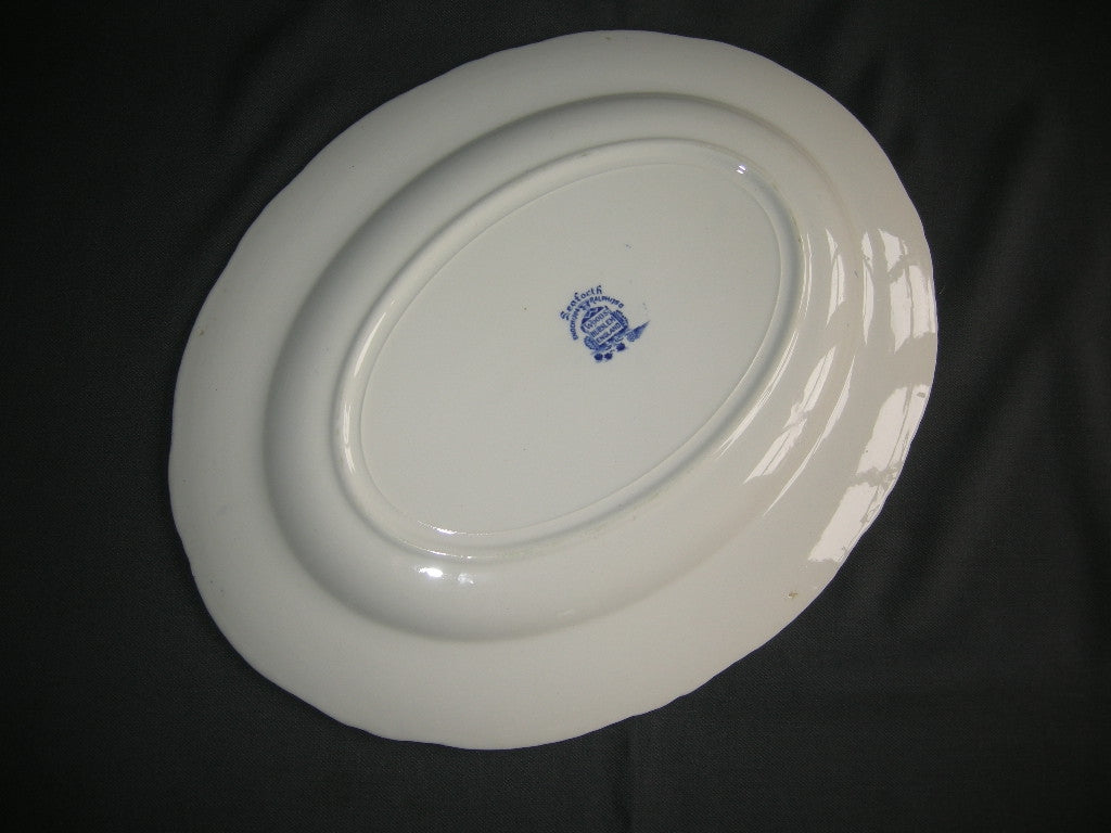 Woods Seaforth blauw vleesschaal 36,5 x 28,5 cm.